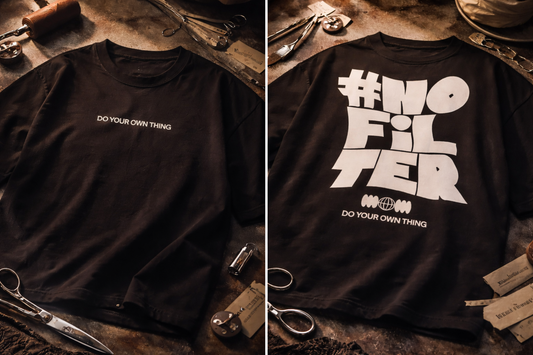 Unfiltered Energy - Oversized Classic Tee - Puffblack Print