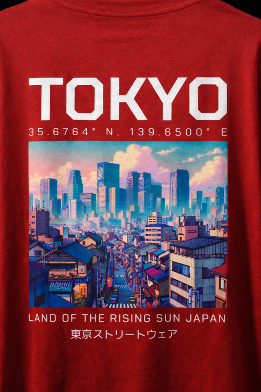 Tokyo Skyline Oversized Tee